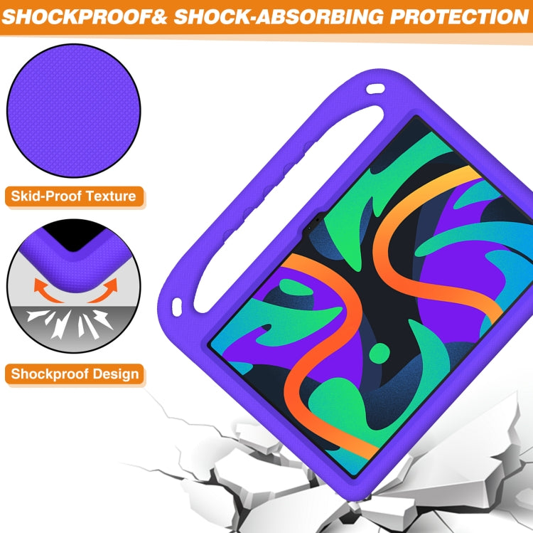 For Amazon Fire Max 11 2023 Handle EVA Shockproof Tablet Case with Holder(Purple)