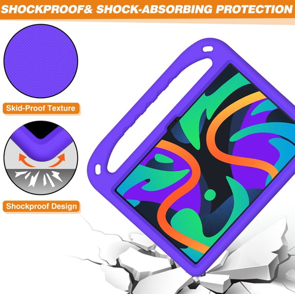 For Amazon Fire Max 11 2023 Handle EVA Shockproof Tablet Case with Holder(Purple)