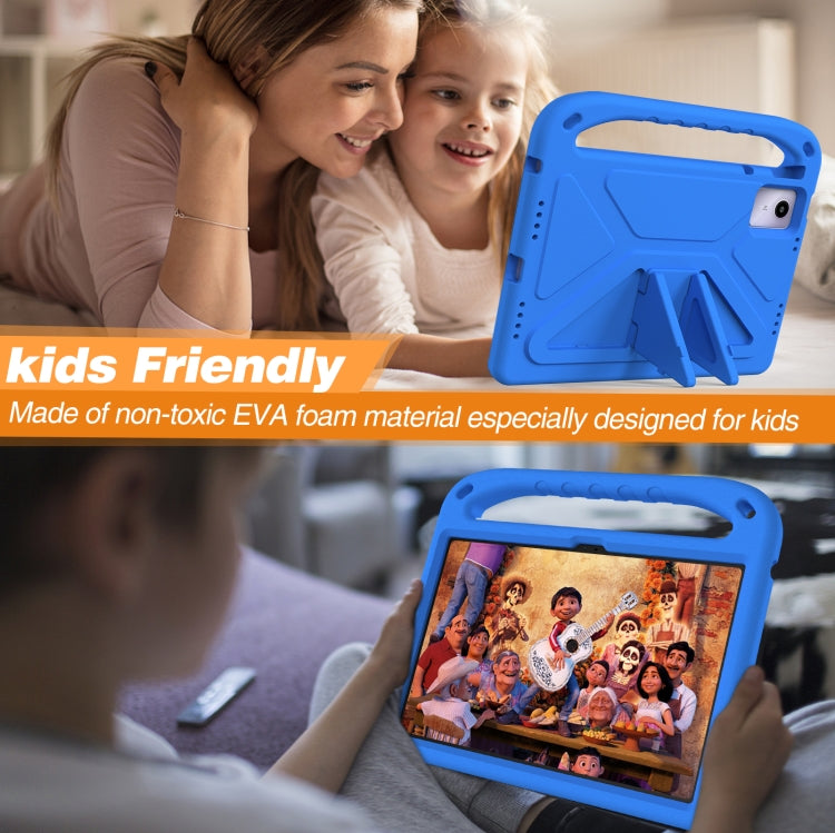 For Amazon Fire Max 11 2023 Handle EVA Shockproof Tablet Case with Holder(Blue)