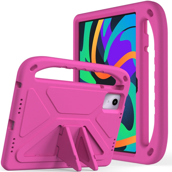For Amazon Fire Max 11 2023 Handle EVA Shockproof Tablet Case with Holder(Rose Red)