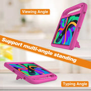 For Amazon Fire Max 11 2023 Handle EVA Shockproof Tablet Case with Holder(Rose Red)