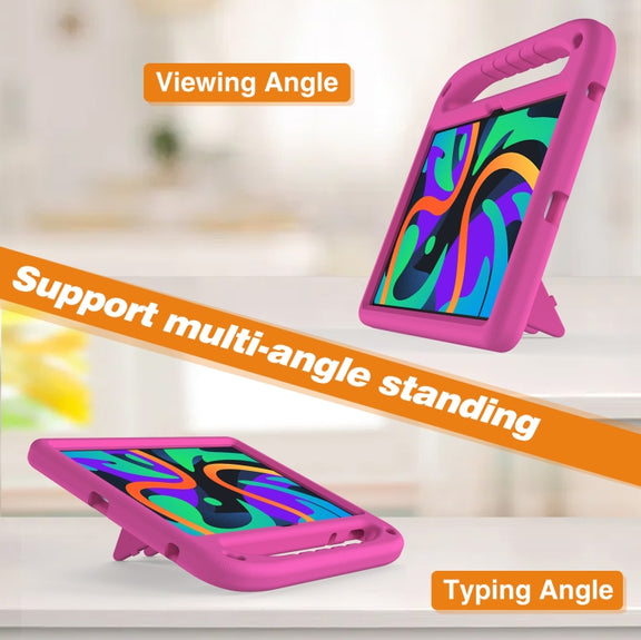 For Amazon Fire Max 11 2023 Handle EVA Shockproof Tablet Case with Holder(Rose Red)