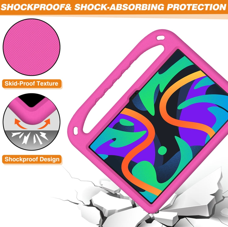 For Amazon Fire Max 11 2023 Handle EVA Shockproof Tablet Case with Holder(Rose Red)