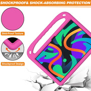 For Amazon Fire Max 11 2023 Handle EVA Shockproof Tablet Case with Holder(Rose Red)