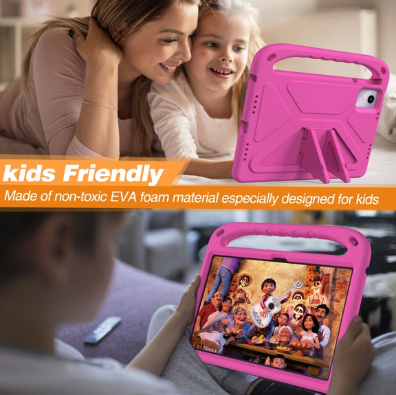 For Amazon Fire Max 11 2023 Handle EVA Shockproof Tablet Case with Holder(Rose Red)