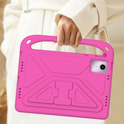 For Amazon Fire Max 11 2023 Handle EVA Shockproof Tablet Case with Holder(Rose Red)