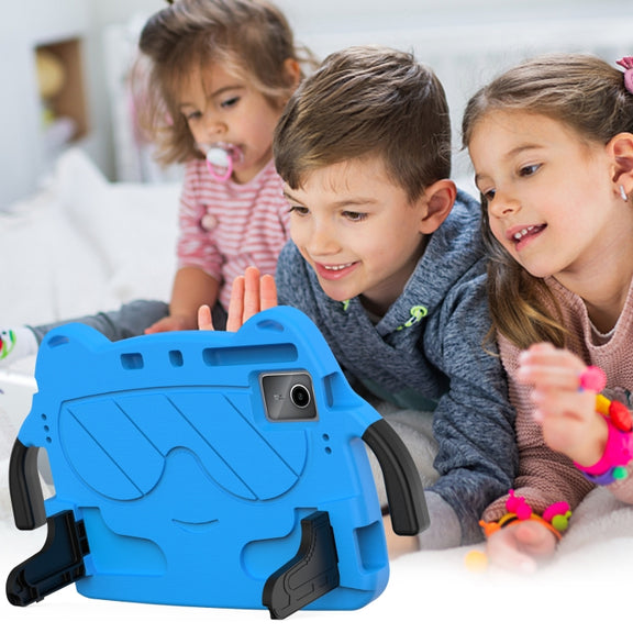 For TCL NxtPader 11 2023 Ice Baby EVA Shockproof Hard PC Tablet Case(Sky Blue+Black)