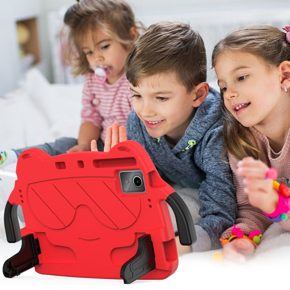 For DOOGEE T30 Pro 11 2023 Ice Baby EVA Shockproof Hard PC Tablet Case(Rose Red+Black)