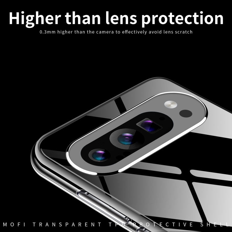 For Google Pixel 9 Pro MOFI Ming Series Transparent Ultra-thin TPU Phone Case(Transparent)