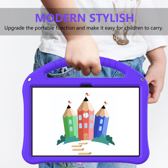 For Teclast M50 HD 10.1 / M50 Pro EVA Shockproof Tablet Case with Holder(Purple)