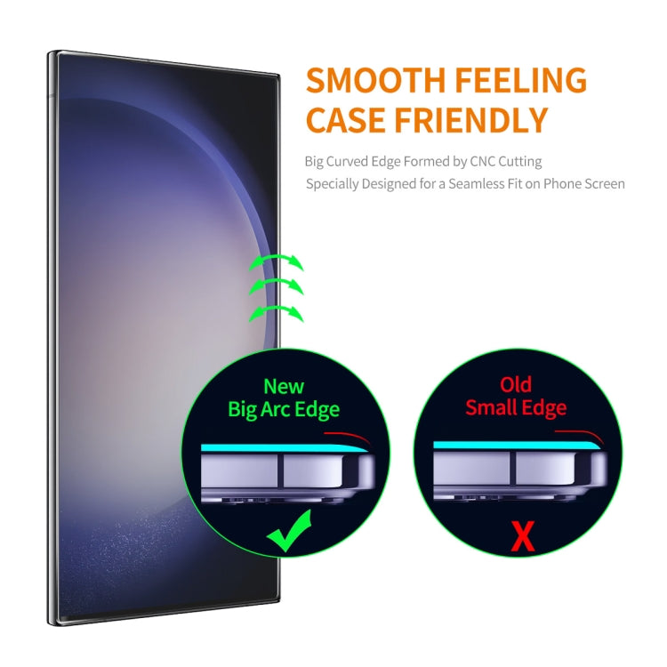 For Samsung Galaxy S24 Ultra 5G ENKAY 0.18mm High Aluminum-silicon Tempered Glass Film, Support Ultrasonic Fingerprint Unclock