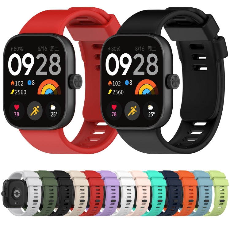 For Redmi Watch 4 Solid Color Silicone Sports Watch Band(Ivory White)