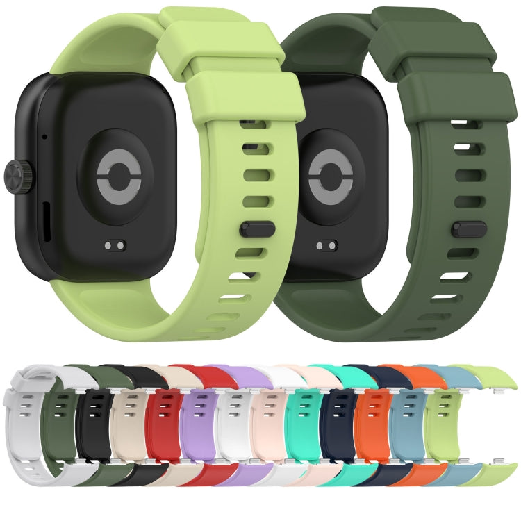For Redmi Watch 4 Solid Color Silicone Sports Watch Band(Lime Green)