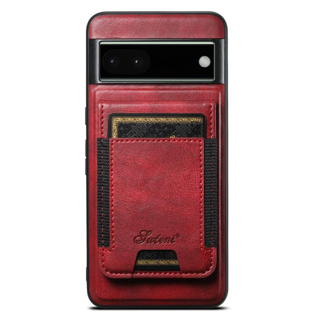 For Google Pixel 6 Pro Suteni H17 Oil Eax Leather Detachable Wallet Phone Case(Red)