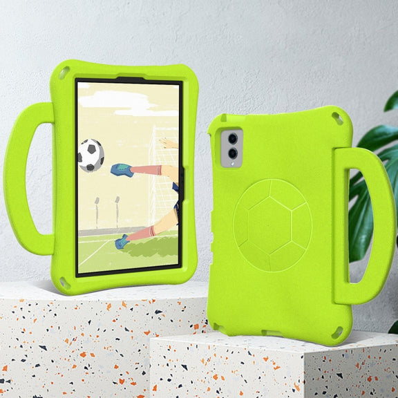 For Samsung Galaxy Tab S9 FE 11 X510 2023 Handle Football Shaped EVA Shockproof Tablet Case(Grass Green)