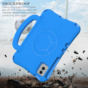 For Samsung Galaxy Tab S9 FE 11 X510 2023 Handle Football Shaped EVA Shockproof Tablet Case(Blue)