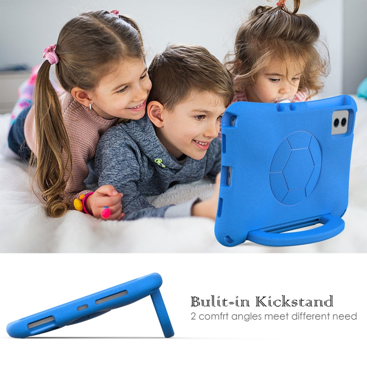 For Samsung Galaxy Tab S9 FE 11 X510 2023 Handle Football Shaped EVA Shockproof Tablet Case(Blue)