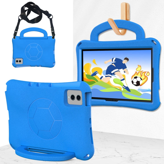For Samsung Galaxy Tab S9 FE 11 X510 2023 Handle Football Shaped EVA Shockproof Tablet Case(Blue)