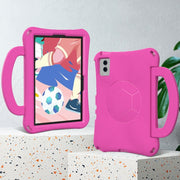 For Samsung Galaxy Tab S9 FE 11 X510 2023 Handle Football Shaped EVA Shockproof Tablet Case(Rose Red)