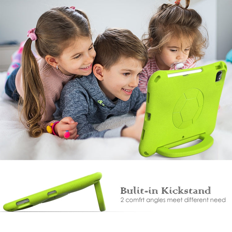 For iPad Pro 11 2024 Handle Football Shaped EVA Shockproof Tablet Case(Grass Green)