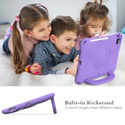 For iPad Pro 11 2024 Handle Football Shaped EVA Shockproof Tablet Case(Light Purple)