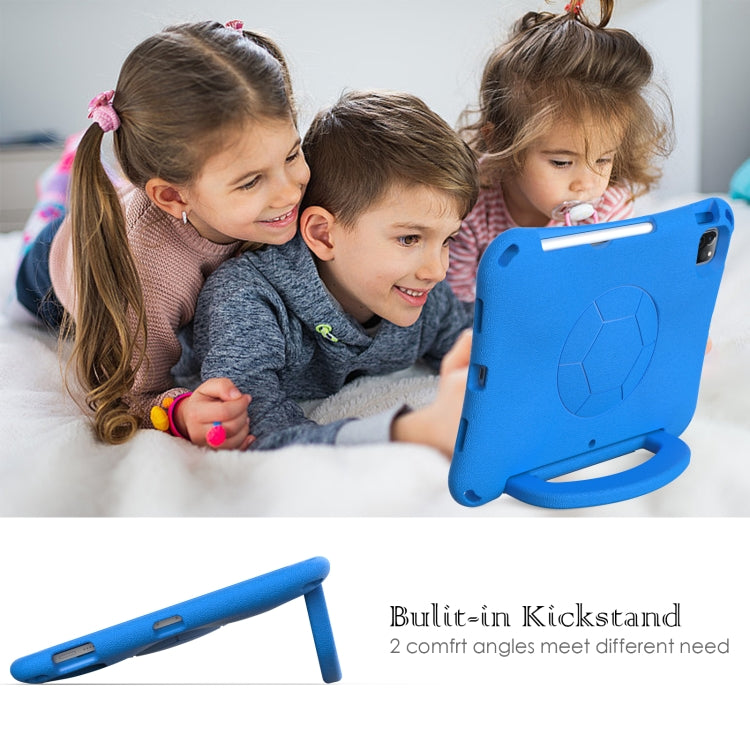 For iPad Pro 11 2024 Handle Football Shaped EVA Shockproof Tablet Case(Blue)