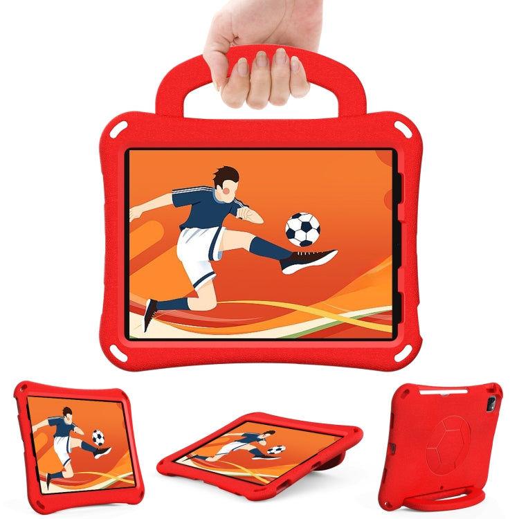 For iPad Pro 11 2024 Handle Football Shaped EVA Shockproof Tablet Case(Red)