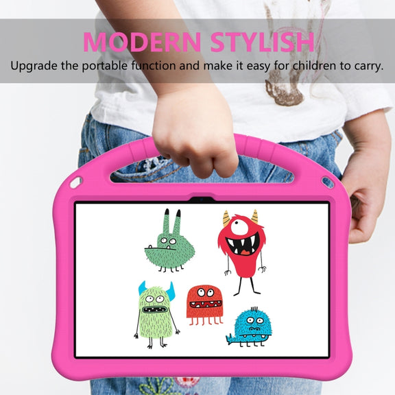 For T-Mobile REVVL Tab 10.36 2023 EVA Shockproof Tablet Case with Holder(Rose Red)