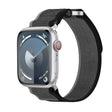 For Apple Watch Ultra 2 49mm Double Hook and Loop Faster Nylon Watch Band(Black+Grey) - Watch Bands by PMC TechLife | Online Shopping South Africa | PMC TechLife