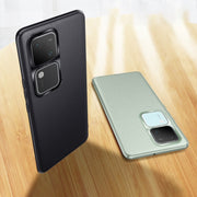 For vivo S18 Plain-Leather All-inclusive Shockproof Phone Case(Green)