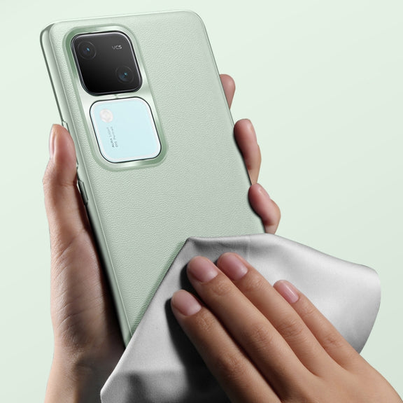 For vivo S18 Plain-Leather All-inclusive Shockproof Phone Case(Green)