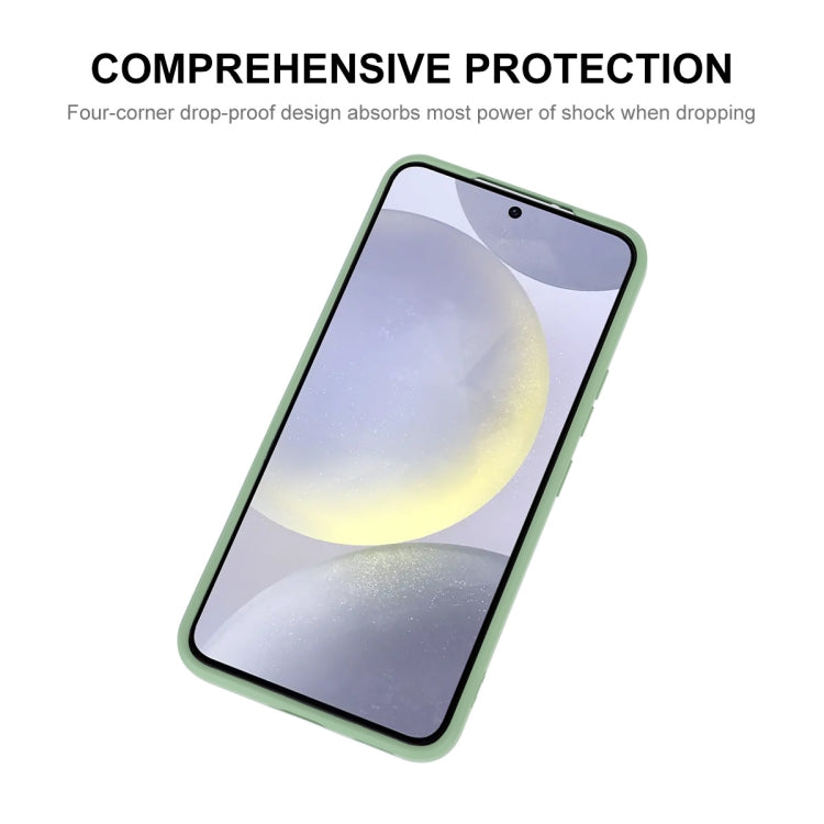 For Samsung Galaxy S25+ 5G ENKAY Liquid Silicone Soft Shockproof Phone Case(Dark Green)