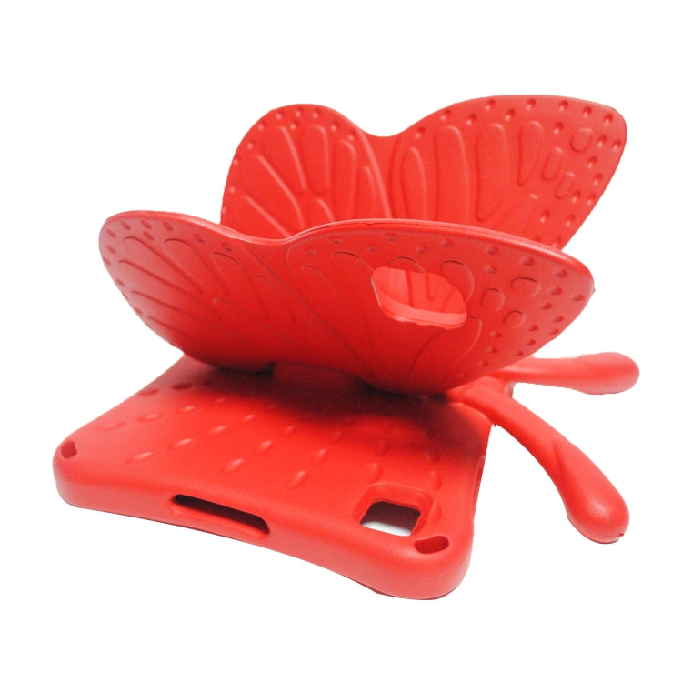 For Honor Pad X8 / X6 /7 Butterfly Bracket Kids EVA Shockproof Tablet Case(Red)