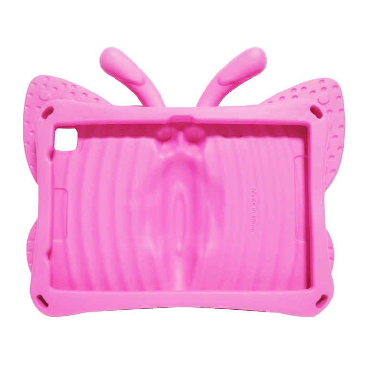 For Honor Pad X8 / X6 /7 Butterfly Bracket Kids EVA Shockproof Tablet Case(RoseRed)