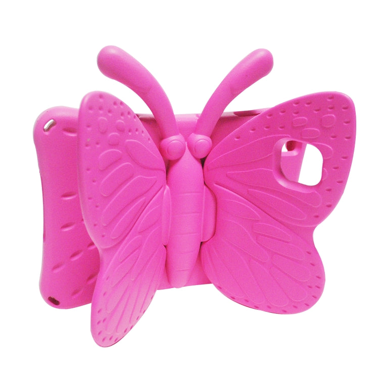 For Honor Pad X8 / X6 /7 Butterfly Bracket Kids EVA Shockproof Tablet Case(RoseRed)
