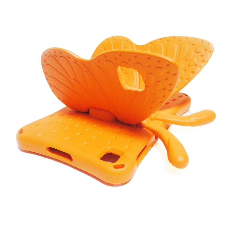 For Honor Pad X8 / X6 /7 Butterfly Bracket Kids EVA Shockproof Tablet Case(Orange)