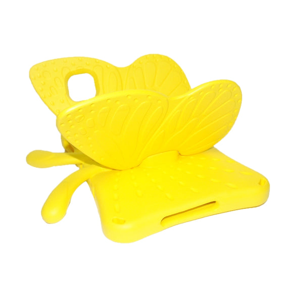 For Honor Pad X8 / X6 /7 Butterfly Bracket Kids EVA Shockproof Tablet Case(Yellow)