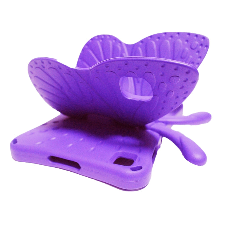 For Honor Pad X8 / X6 /7 Butterfly Bracket Kids EVA Shockproof Tablet Case(Purple)