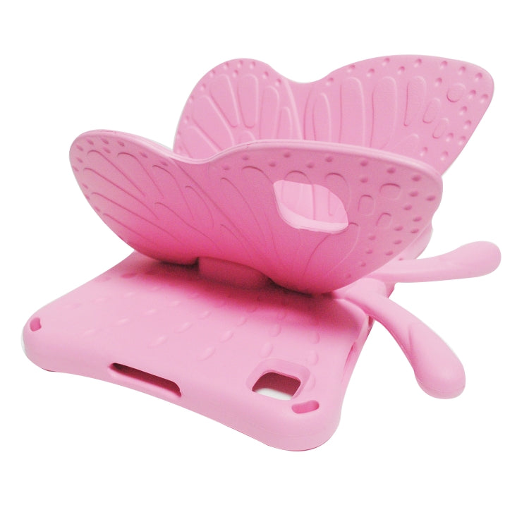 For Honor Pad X8 / X6 /7 Butterfly Bracket Kids EVA Shockproof Tablet Case(Pink)