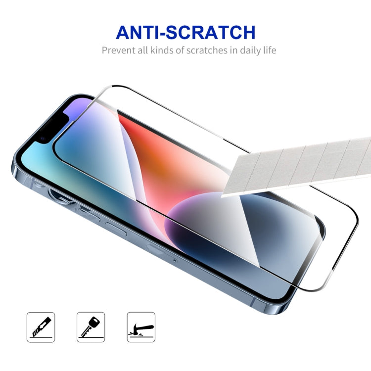 For iPhone 14 / 16e / 13 / 13 Pro ENKAY Easy Install High Alumina Silicon Full Glass Film