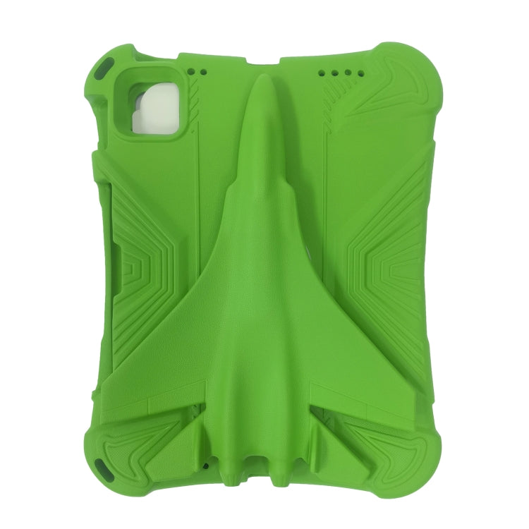 For iPad Pro 11 2024 360 Rotation Aircraft Holder EVA Shockproof Tablet Case(Green)