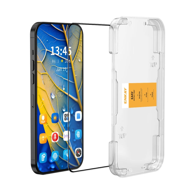 For Samsung Galaxy S24 FE 5G ENKAY Easy Install High Alumina Silicon Full Glass Film