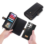 For Samsung Galaxy S24 Ultra 5G Multi-functional Zipper Wallet Leather Phone Case(Black)
