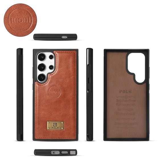 For Samsung Galaxy S24 Ultra 5G Multi-functional Zipper Wallet Leather Phone Case(Orange)