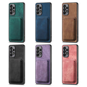 For Samsung Galaxy S25+ 5G Retro Leather Card Bag Magnetic Phone Case(Black)