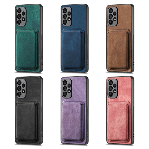 For Samsung Galaxy S25 5G Retro Leather Card Bag Magnetic Phone Case(Blue)