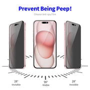 For iPhone 14 / 16e / 13 / 13 Pro ENKAY Easy Install Anti-peeping Privacy Full Screen Tempered Glass Film