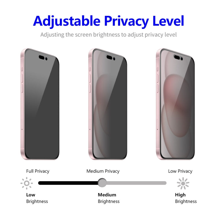 For iPhone 14 / 16e / 13 / 13 Pro ENKAY Easy Install Anti-peeping Privacy Full Screen Tempered Glass Film