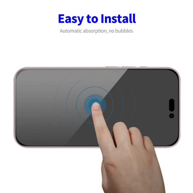For iPhone 14 / 16e / 13 / 13 Pro ENKAY Easy Install Anti-peeping Privacy Full Screen Tempered Glass Film