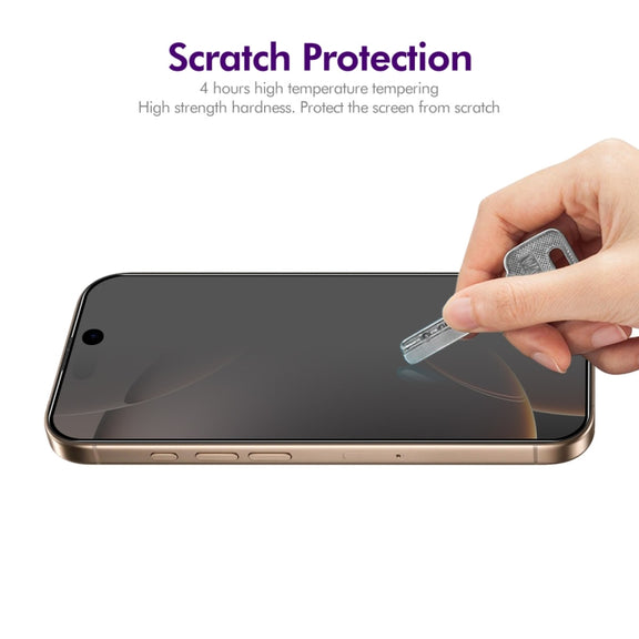 For iPhone 16 Pro ENKAY Easy Install Anti-peeping Privacy Full Screen Tempered Glass Film